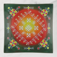 Traditional Latvian folk art with symbols painting