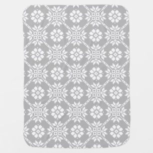 Traditional Latvian gray Sun Auseklis Saulite  Baby Blanket