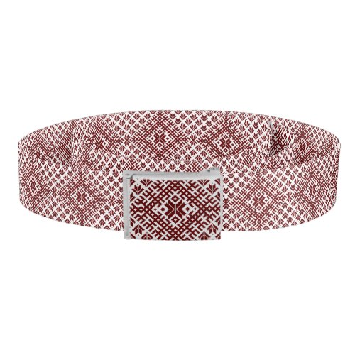 Traditional Latvian Red Design pattern Belt