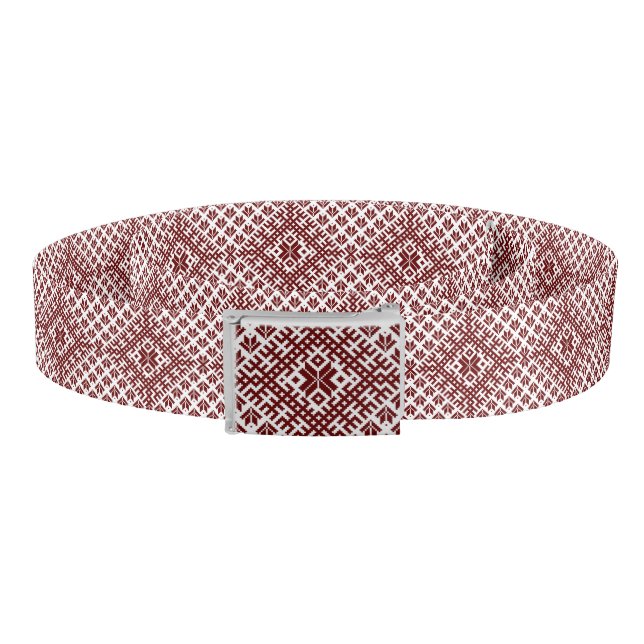 Traditional Latvian Red Design pattern Belt (Coil)