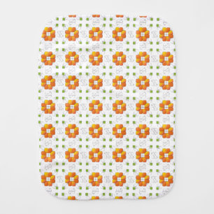 Traditional Latvian SUN sign geometric design IX Baby Burp Cloth