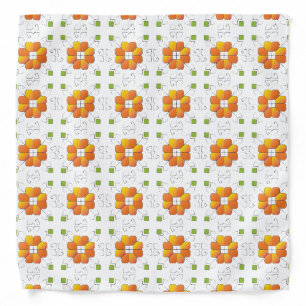 Traditional Latvian SUN sign geometric design IX Bandana