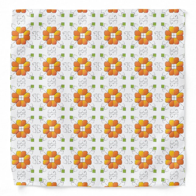Traditional Latvian SUN sign geometric design IX Bandana (Front)