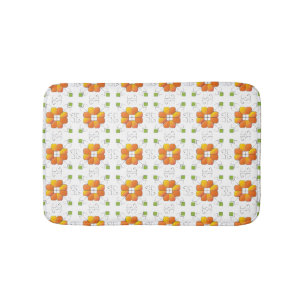 Traditional Latvian SUN sign geometric design IX Bathroom Mat