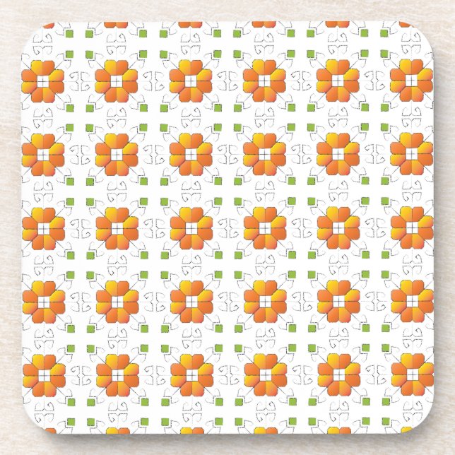 Traditional Latvian SUN sign geometric design IX Beverage Coaster (Front)