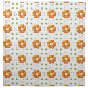 Traditional Latvian SUN sign geometric design IX Cloth Napkin