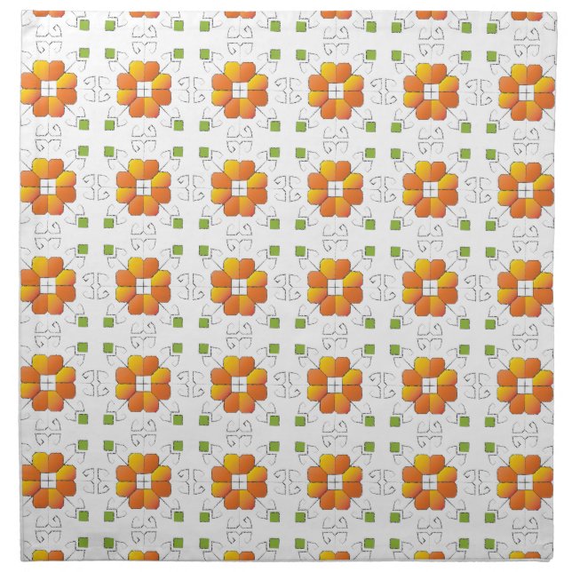 Traditional Latvian SUN sign geometric design IX Cloth Napkin (Front)