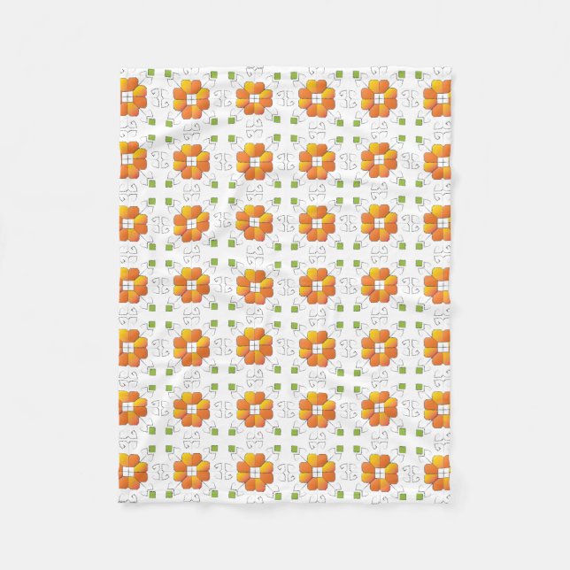 Traditional Latvian SUN sign geometric design IX Fleece Blanket (Front)