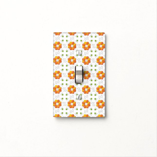 Traditional Latvian SUN sign geometric design IX Light Switch Cover (In Situ)
