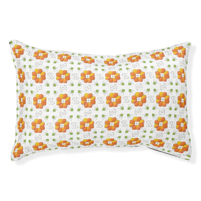 Traditional Latvian SUN sign geometric design IX Pet Bed (Front)
