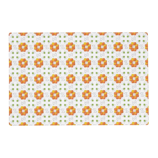 Traditional Latvian SUN sign geometric design IX Placemat (Front)