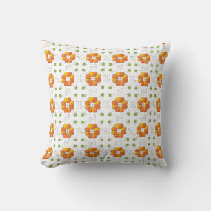 Traditional Latvian SUN sign geometric design IX Throw Pillow