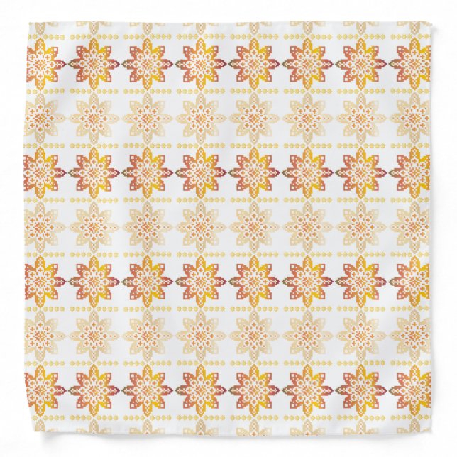 Traditional Latvian SUN sign geometric design VIII Bandana (Front)