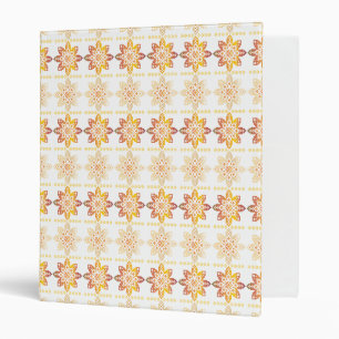Traditional Latvian SUN sign geometric design VIII Binder