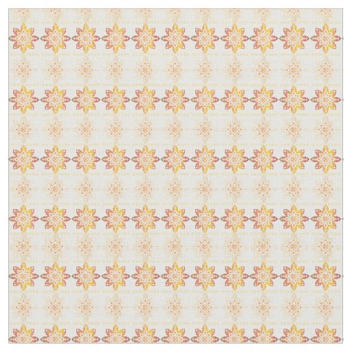 Traditional Latvian SUN sign geometric design VIII Fabric