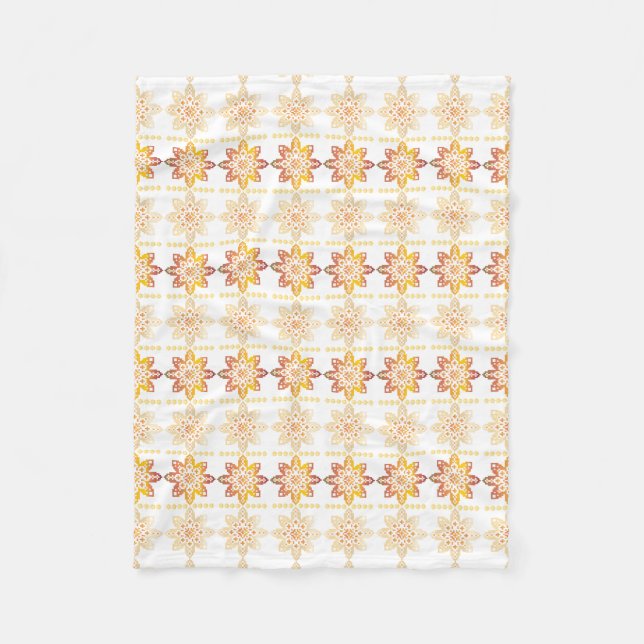 Traditional Latvian SUN sign geometric design VIII Fleece Blanket (Front)