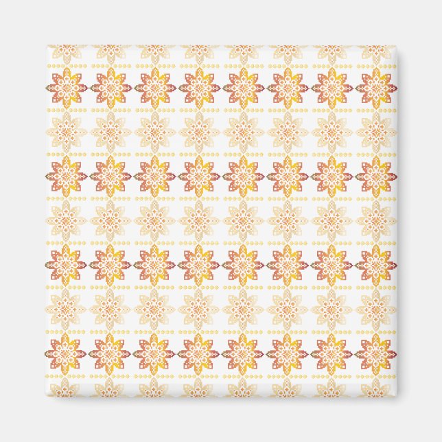 Traditional Latvian SUN sign geometric design VIII Magnet (Front)