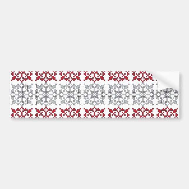 Traditional Latvian SUN sign geometric pattern I Bumper Sticker (Front)