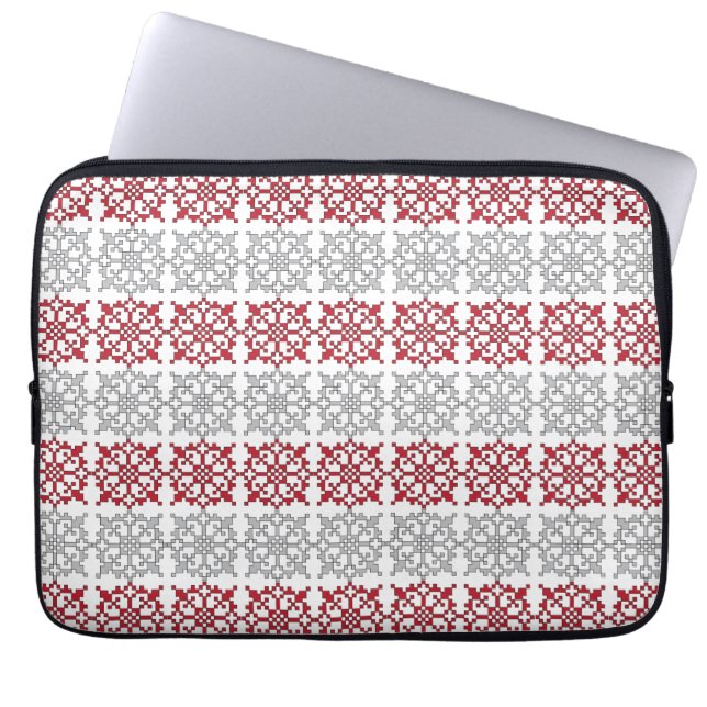 Traditional Latvian SUN sign geometric pattern I Laptop Sleeve (Front)