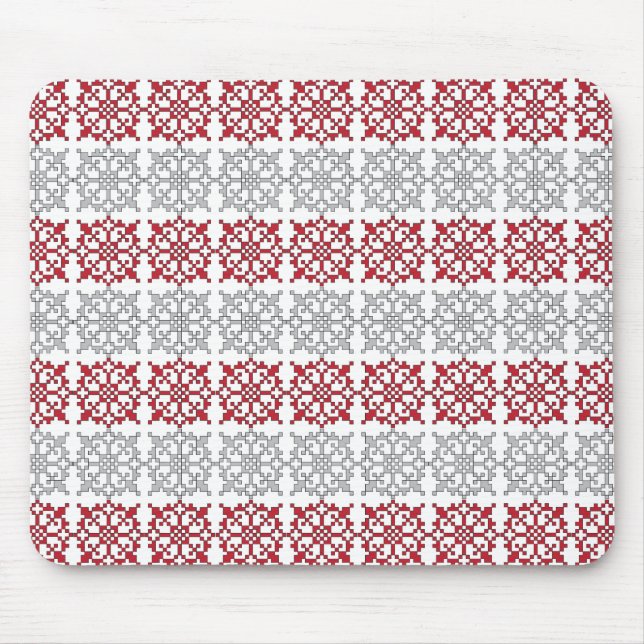 Traditional Latvian SUN sign geometric pattern I Mouse Pad (Front)
