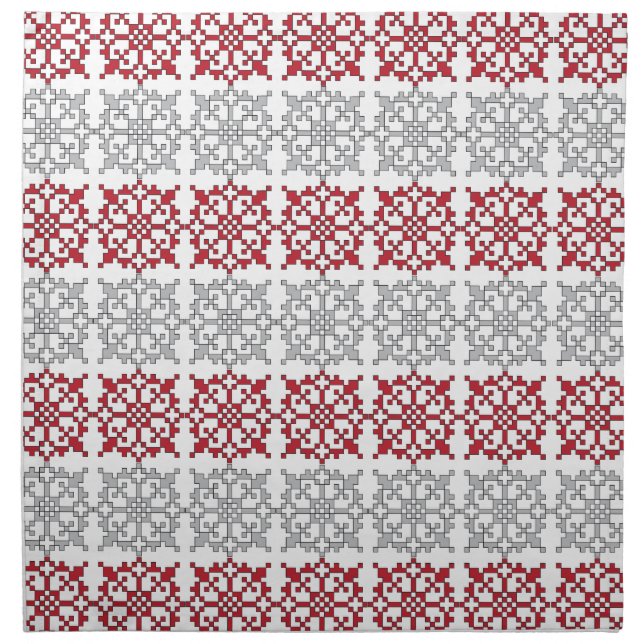 Traditional Latvian SUN sign geometric pattern I Napkin (Front)