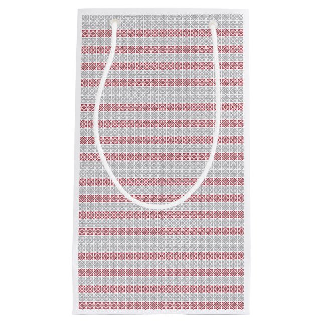 Traditional Latvian SUN sign geometric pattern I Small Gift Bag (Front)