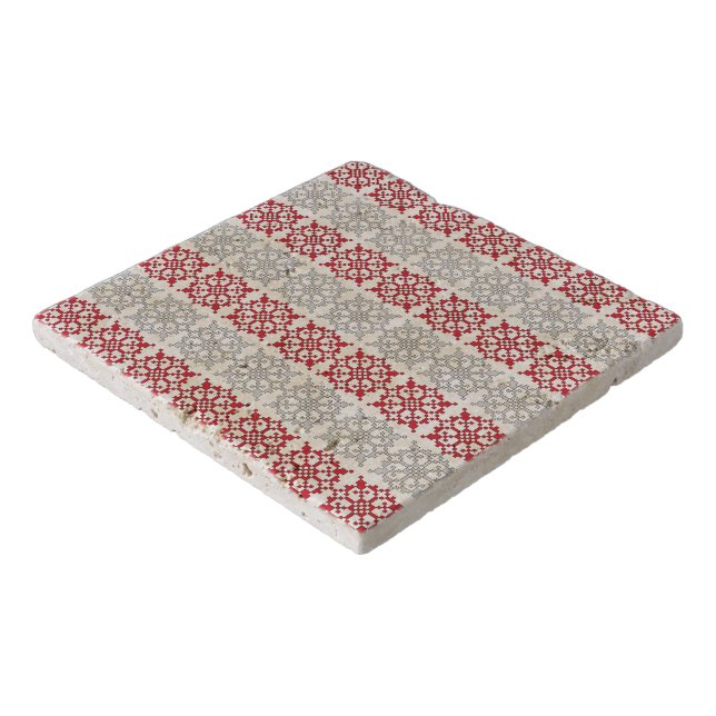 Traditional Latvian SUN sign geometric pattern I Trivet (Corner)