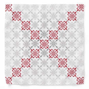 Traditional Latvian SUN sign geometric pattern II Bandana