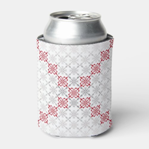 Traditional Latvian SUN sign geometric pattern II Can Cooler