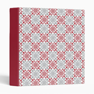 Traditional Latvian SUN sign geometric pattern III Binder