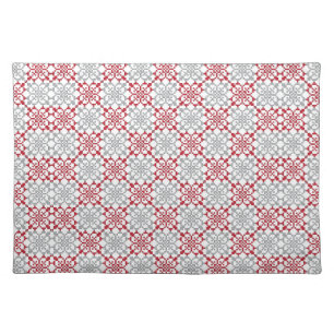 Traditional Latvian SUN sign geometric pattern III Cloth Placemat