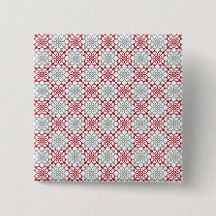 Traditional Latvian SUN sign geometric pattern III Pinback Button