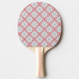 Traditional Latvian SUN sign geometric pattern III Ping-Pong Paddle