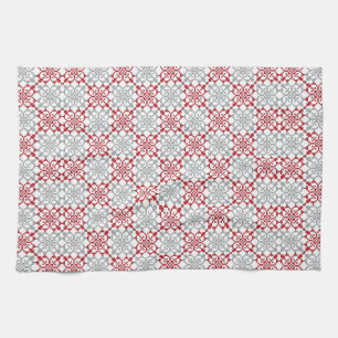 Traditional Latvian SUN sign geometric pattern III Towel