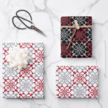 Traditional Latvian SUN sign geometric pattern III Wrapping Paper Sheets