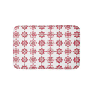 Traditional Latvian SUN sign geometric pattern IV Bathroom Mat