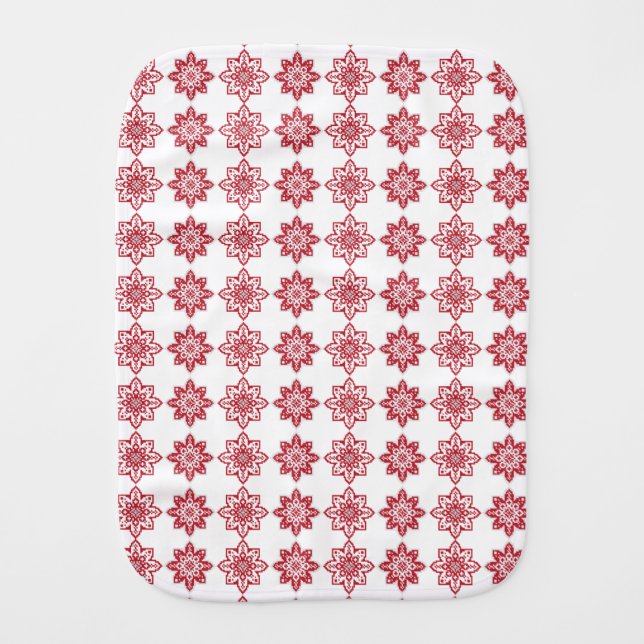 Traditional Latvian SUN sign geometric pattern IV Burp Cloth (Front)