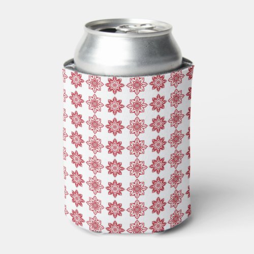 Traditional Latvian SUN sign geometric pattern IV Can Cooler