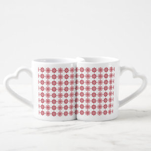 Traditional Latvian SUN sign geometric pattern IV Coffee Mug Set