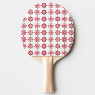 Traditional Latvian SUN sign geometric pattern IV Ping-Pong Paddle