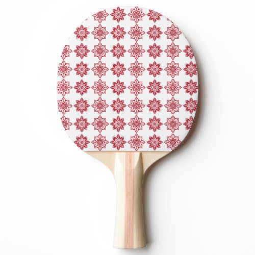 Traditional Latvian SUN sign geometric pattern IV Ping-Pong Paddle