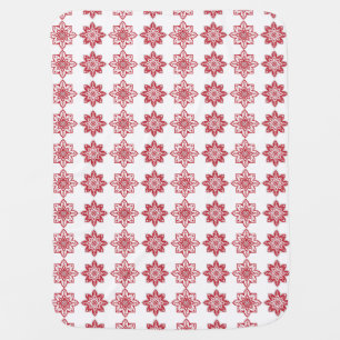 Traditional Latvian SUN sign geometric pattern IV Receiving Blanket