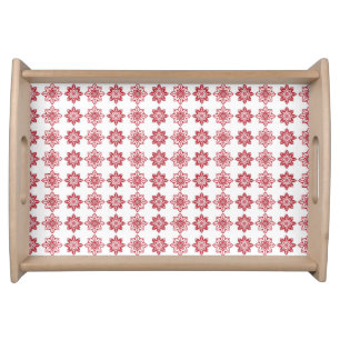 Traditional Latvian SUN sign geometric pattern IV Serving Tray