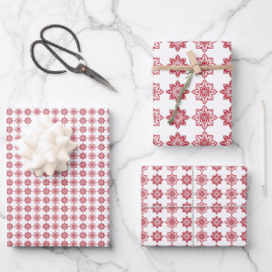 Traditional Latvian SUN sign geometric pattern IV  Wrapping Paper Sheets