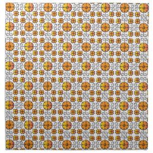 Traditional Latvian SUN sign geometric pattern V Cloth Napkin