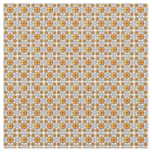 Traditional Latvian SUN sign geometric pattern V Fabric