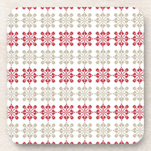 Traditional Latvian SUN sign geometric pattern VI Beverage Coaster