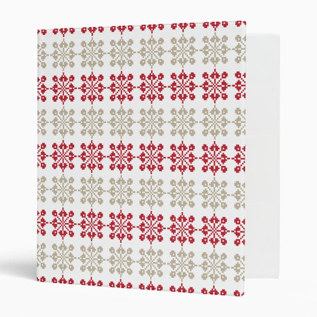 Traditional Latvian SUN sign geometric pattern VI Binder (Front/Inside)