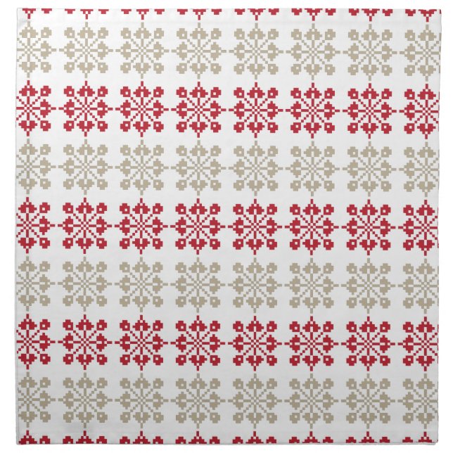 Traditional Latvian SUN sign geometric pattern VI Napkin (Front)