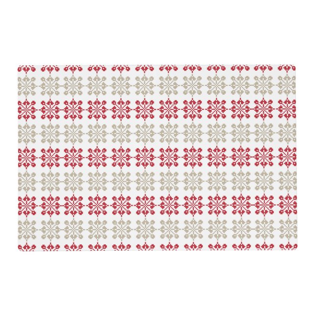 Traditional Latvian SUN sign geometric pattern VI Placemat (Front)